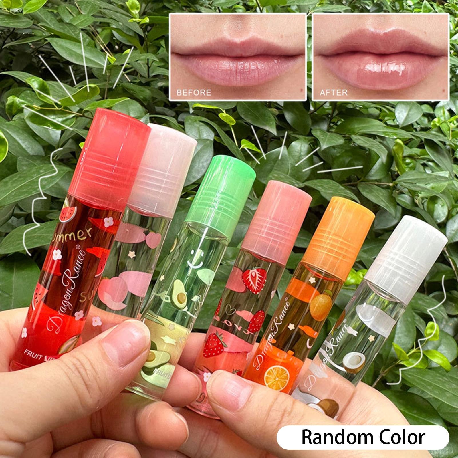 Amazon｜保湿リップグロウオイル、フルーツ風味のローラーリップグロス